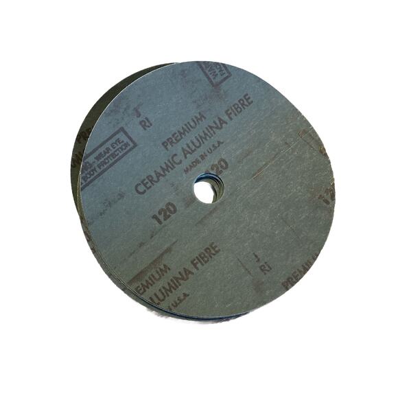 Norton Red Heat Fiber Discs F981 7x7/8 120 Grit 10 Count 77696008436 - Picture 3 of 5